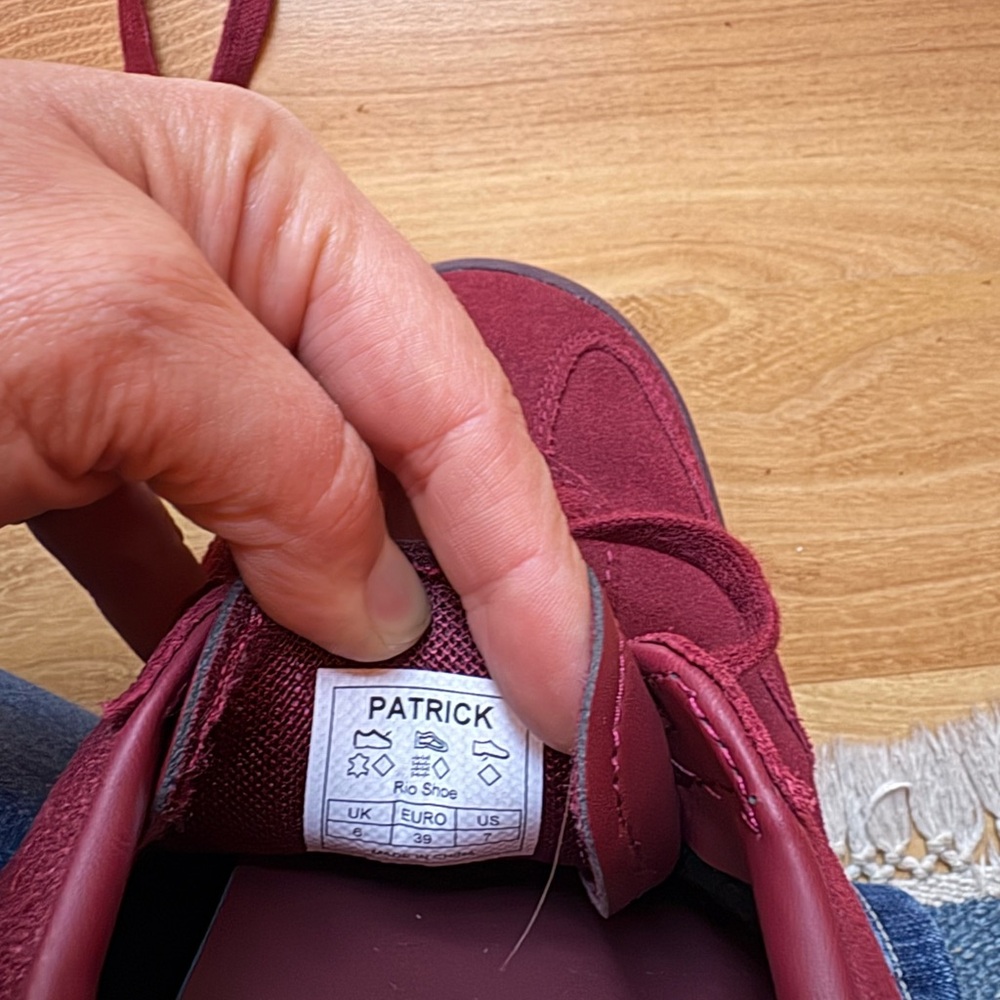 Patrick Rio Burgundy Sneakers - Picture 8 of 8
